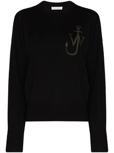 JW Anderson жаккардовый джемпер с логотипом Anchor