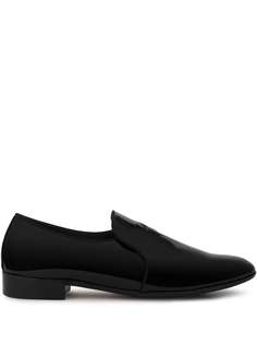 Giuseppe Zanotti лоферы с вышитым логотипом