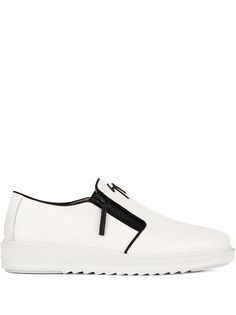 Giuseppe Zanotti лоферы с логотипом и молнией