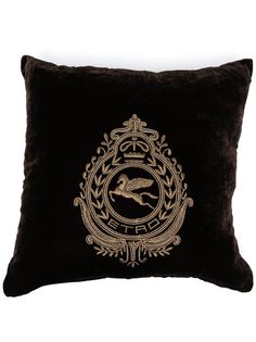 ETRO HOME бархатная подушка с вышитым логотипом