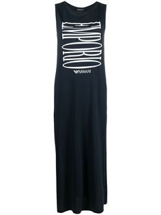 Emporio Armani платье макси с логотипом