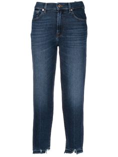 7 For All Mankind укороченные джинсы с завышенной талией