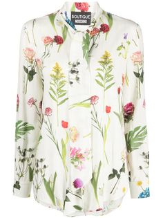 Boutique Moschino рубашка с длинными рукавами с цветочным принтом