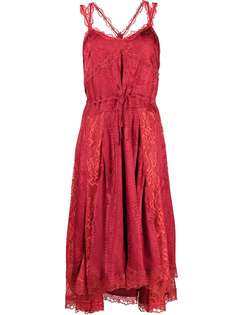 Koché платье с кружевом и змеиным принтом