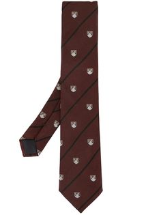 Kent & Curwen галстук с вышитым логотипом