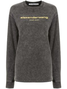 Alexander Wang толстовка с вышитым логотипом