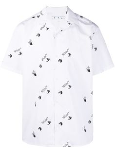 Off-White рубашка с короткими рукавами и логотипом