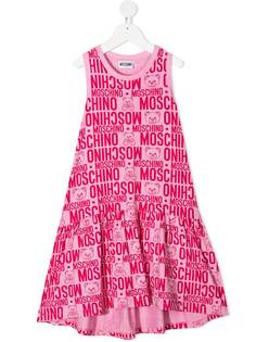 Moschino Kids платье миди с логотипом