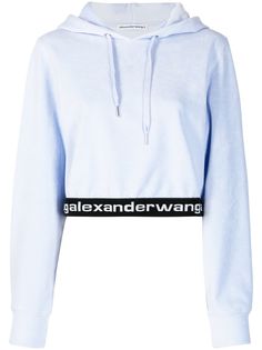 alexanderwang.t укороченное худи с логотипом