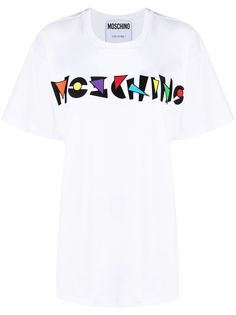Moschino футболка оверсайз с логотипом
