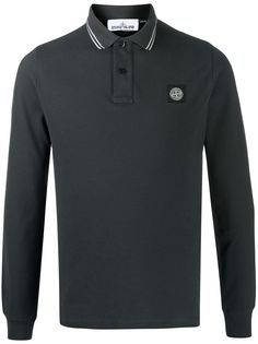 Stone Island рубашка поло с нашивкой-логотипом