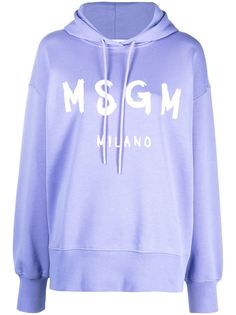 MSGM худи с кулиской и логотипом