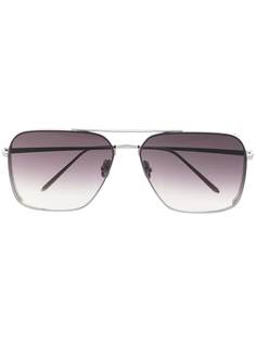 Linda Farrow позолоченные солнцезащитные очки-авиаторы Asher