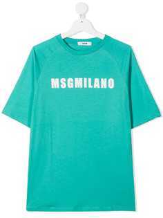 MSGM Kids футболка с короткими рукавами и логотипом