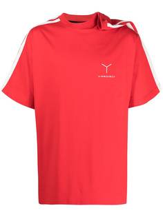 Y/Project футболка с драпировкой и логотипом