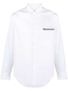 Moschino рубашка с вышитым логотипом