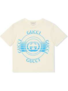 Gucci Kids футболка с принтом Gucci Disk