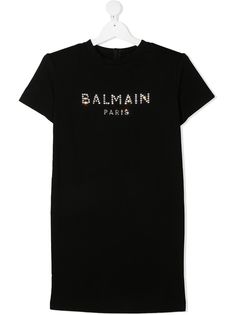 Balmain Kids платье-футболка с логотипом