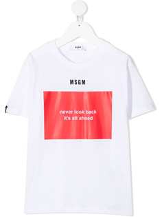 MSGM Kids футболка с надписью