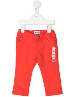 Moschino Kids джинсы с логотипом