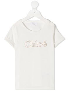 Chloé Kids футболка с короткими рукавами и логотипом