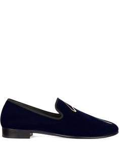 Giuseppe Zanotti бархатные лоферы G-Lewis