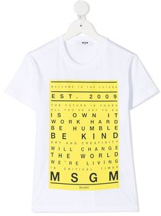 MSGM Kids футболка с надписью