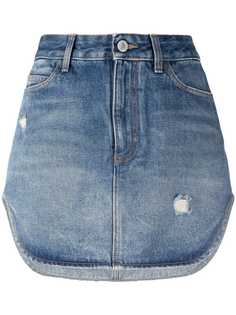 The Attico джинсовая юбка мини с завышенной талией