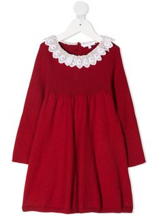 Chloé Kids платье с фестонами на воротнике