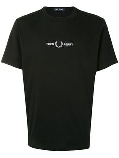 FRED PERRY футболка с вышитым логотипом