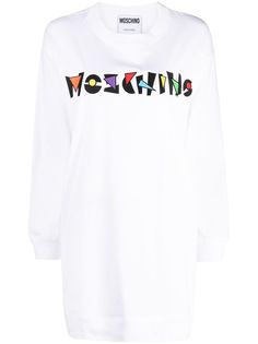 Moschino платье-футболка с логотипом