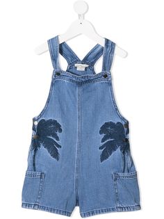 Stella McCartney Kids джинсовый комбинезон с вышивкой