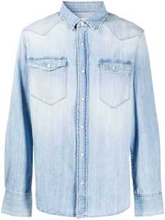 Eleventy рубашка на пуговицах с эффектом потертости