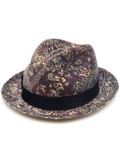 Etro шляпа-федора с принтом пейсли
