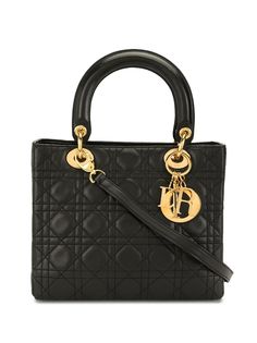 Christian Dior сумка Lady Dior Cannage pre-owned с ручками и ремнем