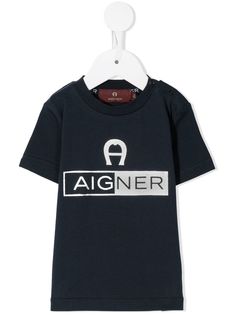 Aigner Kids футболка с логотипом