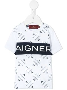 Aigner Kids футболка с логотипом