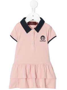 Aigner Kids платье-рубашка с воротником поло