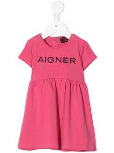 Aigner Kids платье-футболка с логотипом
