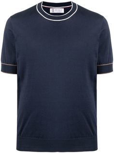 Brunello Cucinelli трикотажный топ с короткими рукавами