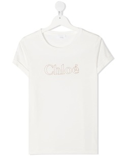 Chloé Kids футболка с короткими рукавами и логотипом