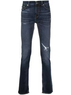 7 For All Mankind джинсы средней посадки с прорезями