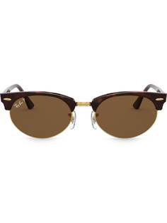 Ray-Ban солнцезащитные очки Clubmaster в овальной оправе