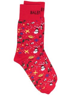 Balenciaga носки с рождественским принтом