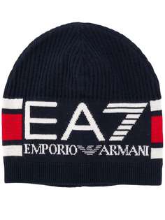 Ea7 Emporio Armani шапка бини с логотипом