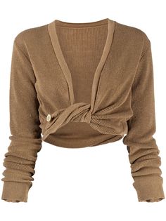 Jacquemus укороченный кардиган с драпировкой