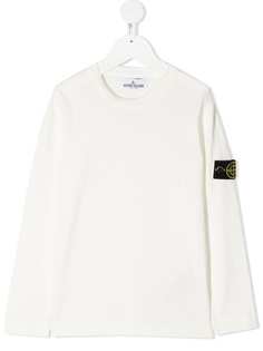 Stone Island Junior топ с длинными рукавами и нашивкой-логотипом