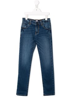 Karl Lagerfeld Kids джинсы с выцветшим эффектом