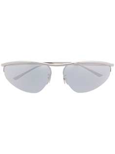 Bottega Veneta Eyewear солнцезащитные очки Panthos в овальной оправе