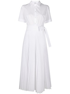 P.A.R.O.S.H. платье-рубашка с плиссированным подолом